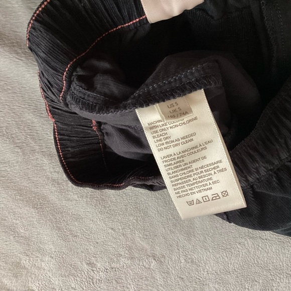 Anthropologie Pilcro The Cottage Corduroy Pant Pull-On Relaxed Tapered Navy Blue - Picture 12 of 15